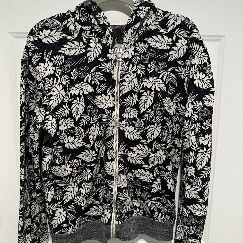Zara Man Floral Zip-Up Hoodie (Size M)​